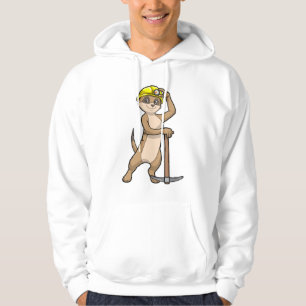 Moletom Meerkat como Miner com Pickaxe