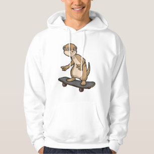 Moletom Meerkat como skater com skate