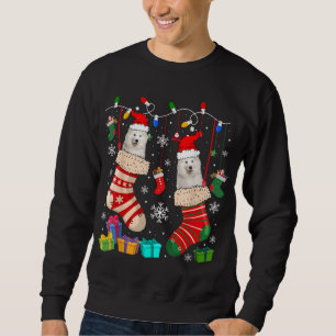 Moletom Meias de Natal Pajama Samoyed Dog Puppy Lover