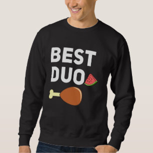 Moletom Melancia de frango soprada com o melhor duo