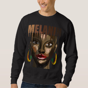Moletom Melanin African Woman Graphane Juneteenésimo Preto