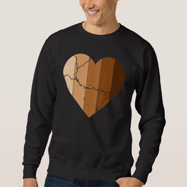 Moletom Melanin Skin Tone Hearts, Be Kind, Black History M (Frente)
