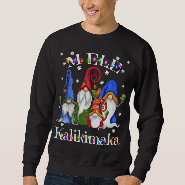 Moletom Mele Kalikimaka Feliz Natal Gn Nórdico Havaiano (Frente)