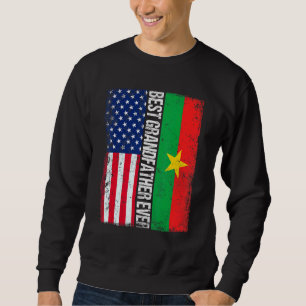 Moletom Melhor Avô Alguma Vez Retro Americano Burkina Faso