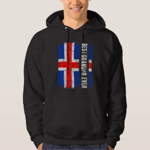 Moletom Melhor Avô Islandês Nunca Islândia Bandeira do Pai