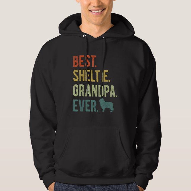 Moletom Melhor Avô Sheltie de Todos os Tempos Dia dos Pais (Frente)