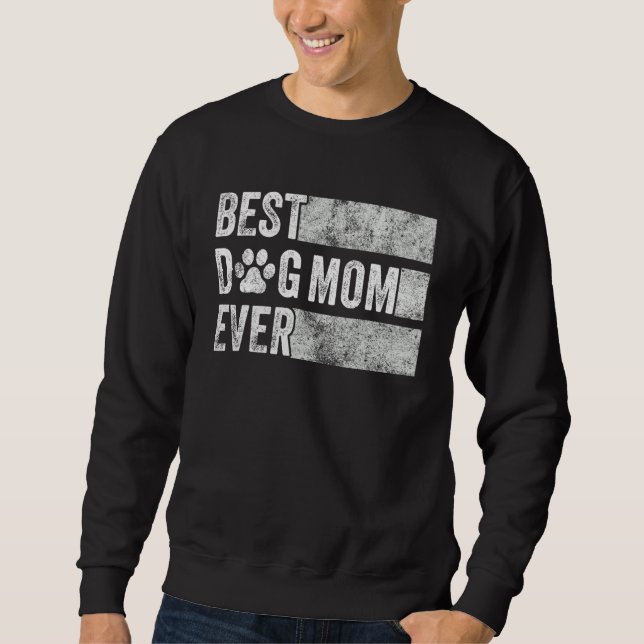 Moletom Melhor Cachorro Mãe Alguma Vez Retrô Mamãe Cachorr (Frente)
