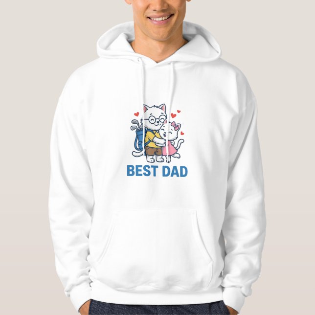 Moletom Melhor Design de Vetor Fofo de Gato de Golfe do Pa (Frente)