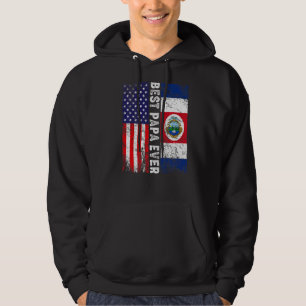 Moletom Melhor Dia de os pais da Costa Rica Bandeira Ameri