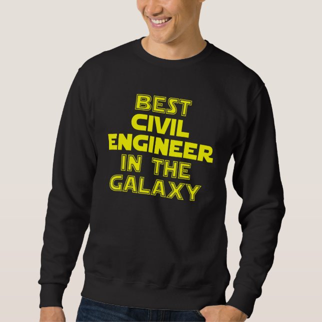 Moletom Melhor Engenheiro Civil Da Galáxia (Frente)