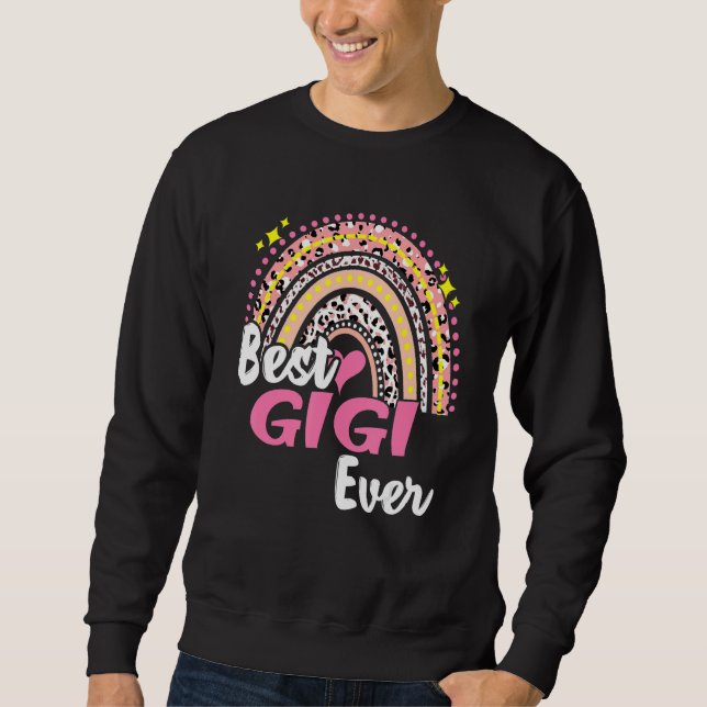 Moletom Melhor Gigi Nunca Engraçada Mães-do-Arco-íris Leop (Frente)