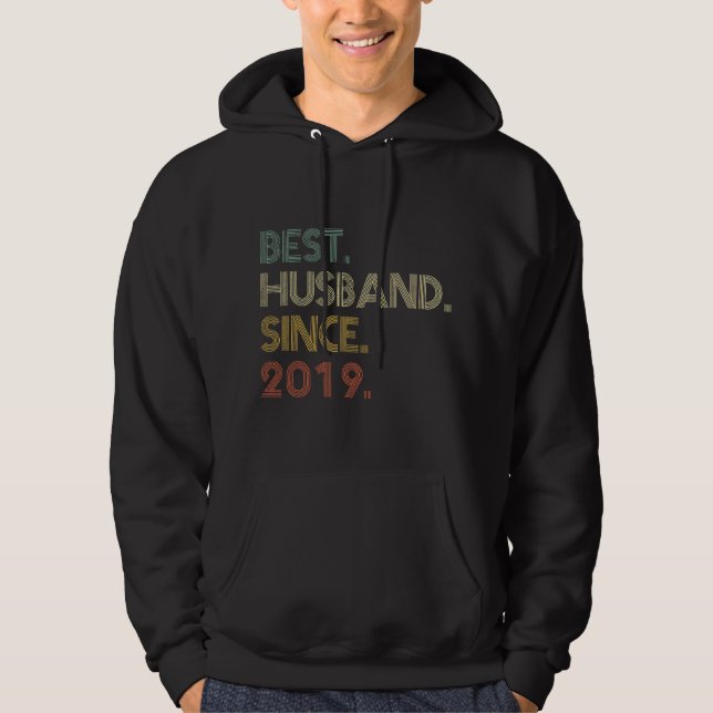 Moletom Melhor Marido Desde 2019 Épico 2º Aniversário de C (Frente)