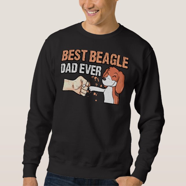 Moletom Melhor Pai de Beagle Pai Proprietário de Cachorro  (Frente)
