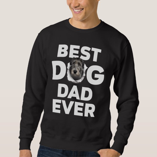 Moletom Melhor Pai De Cachorro De Wolfhound Irlandês (Frente)