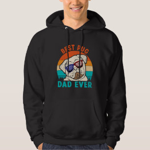Moletom Melhor Pai De Pug Que Ama Cachorros Retro Cute