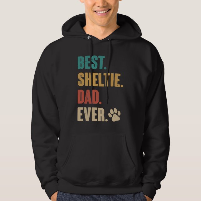 Moletom Melhor Pai de Sheltie   Cão de Ovelha Shetland (Frente)