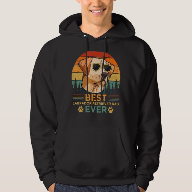 Moletom Melhor Pai Labrador De Retriever De Estilo Retro (Frente)