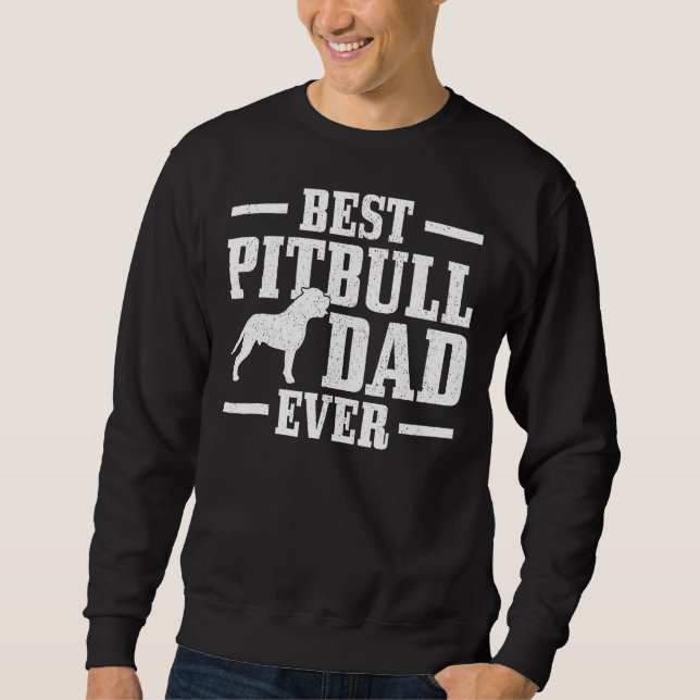 Moletom Melhor Pai Pitbull Proprietário De Cachorro Engraç (Frente)