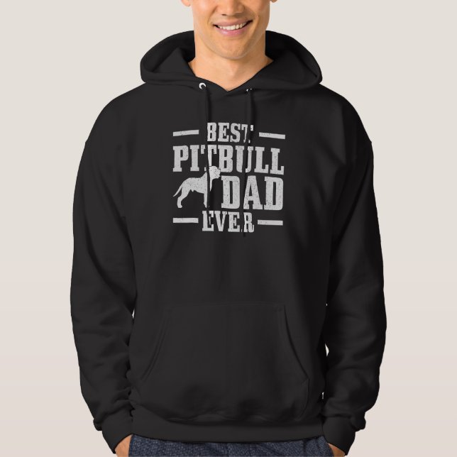 Moletom Melhor Pai Pitbull Proprietário De Cachorro Engraç (Frente)