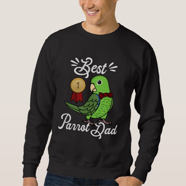 Moletom Melhor Papai de Papagaio I Periquito Verde (Frente)