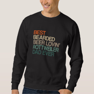 Moletom Melhor Papai Rottweiler Barbudo Amante de Cerveja