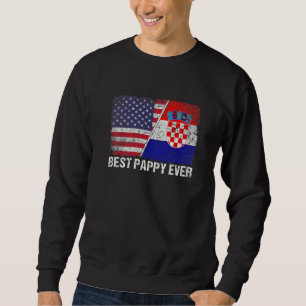 Moletom Melhor Pappy Ever Croácia Bandeira Pai Patriótico
