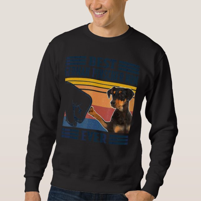 Moletom Melhor Pinscher Alemã Mãe De Cachorro Mãe (Frente)