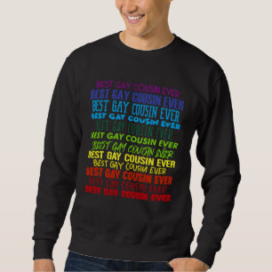 Moletom Melhor Primo Gay de Todos os Tempos Coração Colori