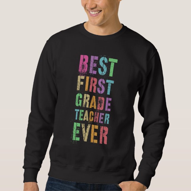 Moletom Melhor Professora do Primeiro Grau Ensinando Appre (Frente)