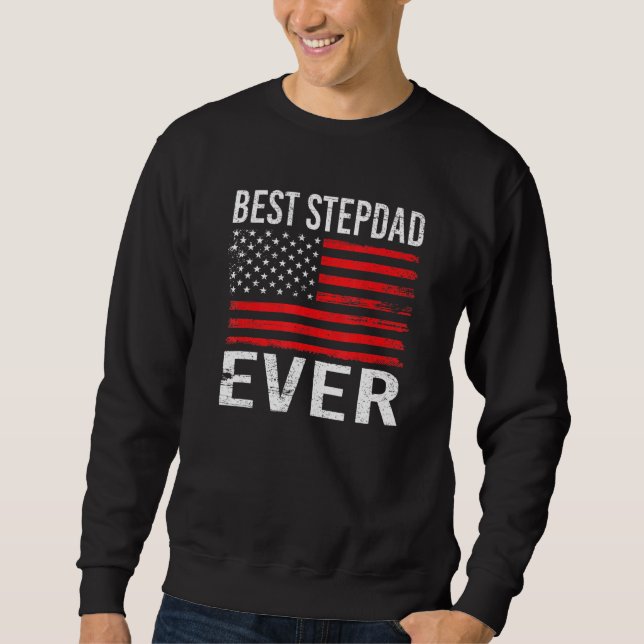 Moletom Melhor Stepdad Do Mundo Com A Bandeira Americana 4 (Frente)