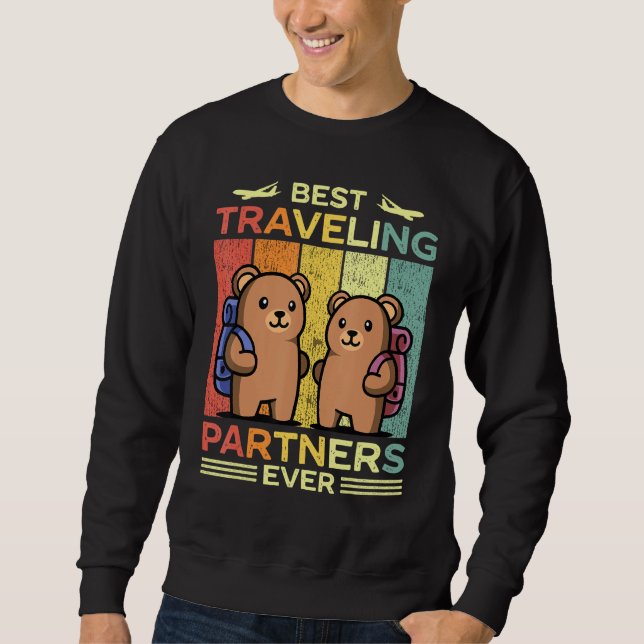 Moletom Melhores Parceiros de Viagem Viajando Viagem (Frente)