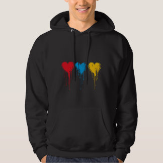 Moletom Melting Hearts Minimalist Hoodie Negro