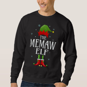 Moletom Memaw Elf Xmas Matando Família Grupo Natal Par