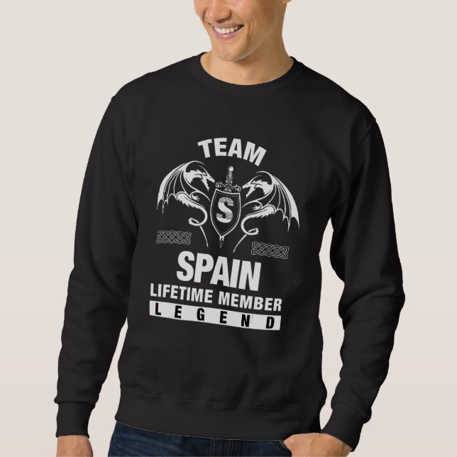 Moletom Membro do Tempo de Vida da Espanha da Equipe (Frente)