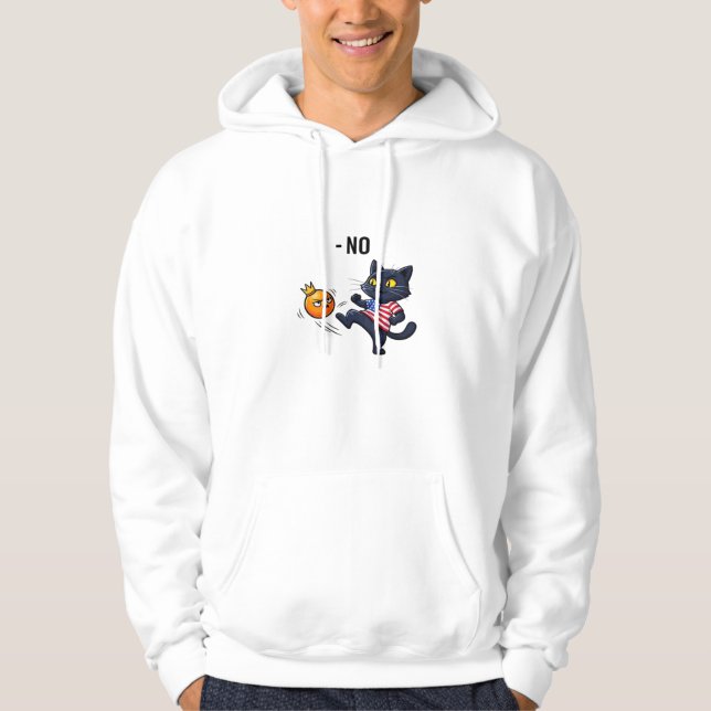 Moletom Meme Político Engraçado Sem Design de Gato (Frente)