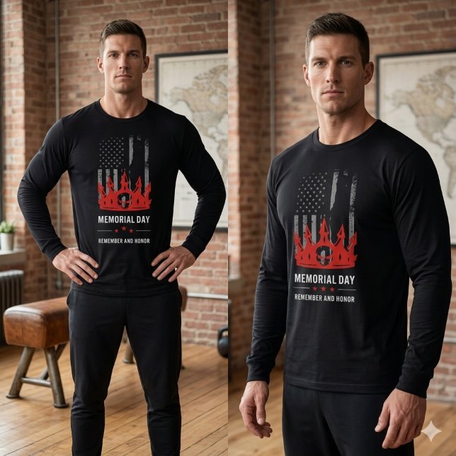 Moletom Memorial Day Patriotic US Flag Soldier Honor  (Criador carregado)