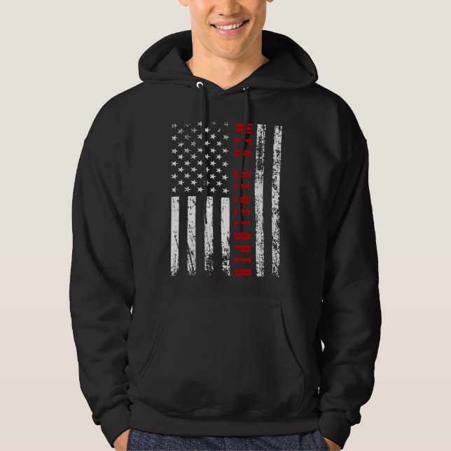 Moletom Memorial Day web developer usa flag (Frente)