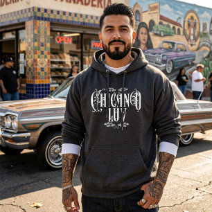Moletom Men Chicano ama hoodie Black Custom Name