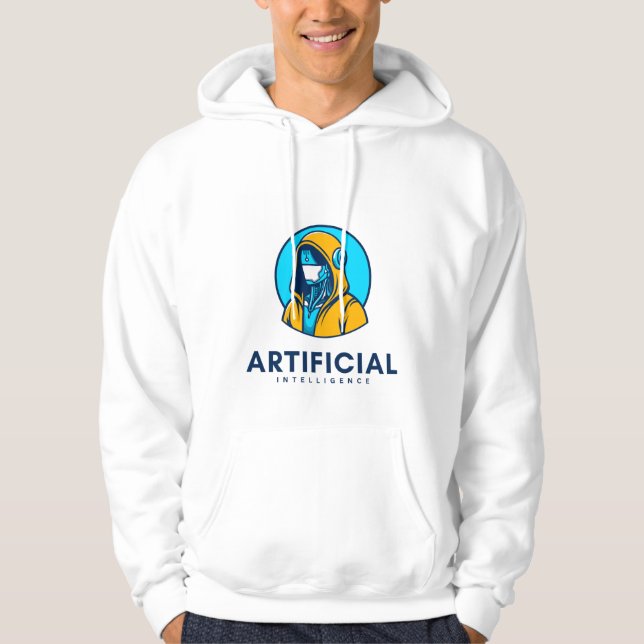 Moletom Men’s Artificial Intelligence White Hoodi (Frente)