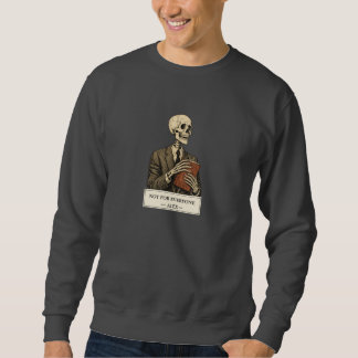 Moletom Men’s Black Skeleton Graphic Crewneck Sweatshirt