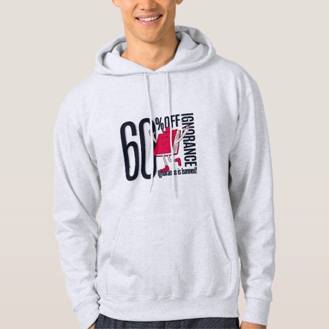 Moletom Men’s Funny 60% Off Ignorance Book Lover Hoodie (Frente)