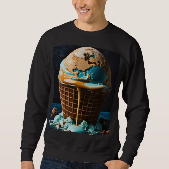 Moletom Men’s Hoodie with Cool Ice Cream Design | Trendy I (Frente)
