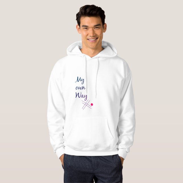 Moletom Men’s Typography Hoodie – My Own Way Quote (Frente Completa)