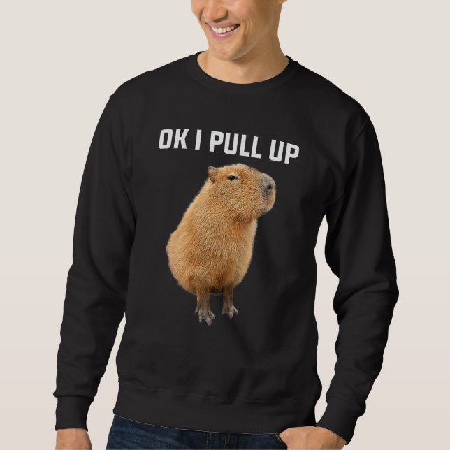 Moletom Men Women Kids Ok I Pull Up Funny Capybara costume (Frente)