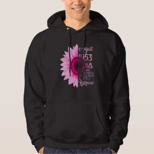 Moletom Menina de Agosto 1953 69 Anos Sendo Brilho Misto