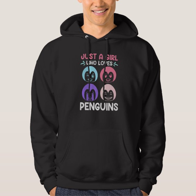 Moletom Menina Que Ama Pinguins Meninos Pinguins 1 (Frente)