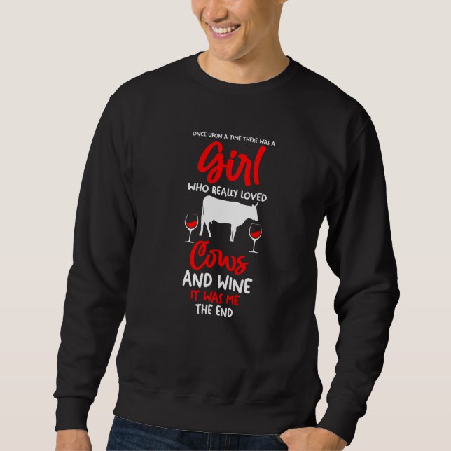 Moletom Menina Que Ama Vinho E Vaca (Frente)