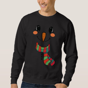 Moletom Menino da Neve Rosto de Boneco de Neve com Nariz