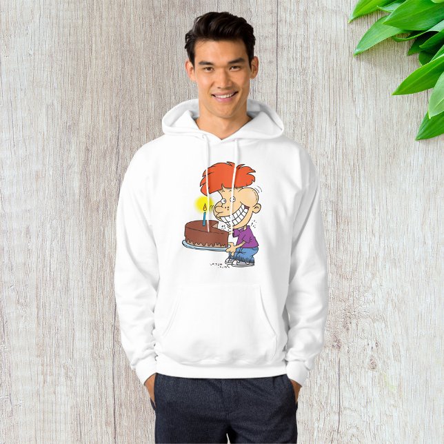 Moletom Menino de Desenho Animado Divertido com Bolo de An (Criador carregado)