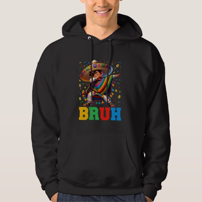 Moletom Menino Mexicano Dabbing Bruh Poncho Cinco de Mayo  (Frente)